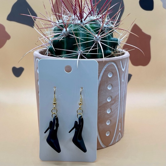 Black Barbie Heels Earrings - Picture 3 of 5